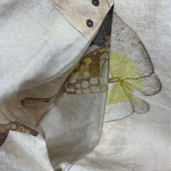 Jacquie The Label Butterfly Print Women’s White Peasant Dress Size S - Picture 7 of 10